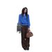 Women's Clothing Retro Brown Straight Leg Jeans High Waisted Slim Fit Merard Fleece Lined Wide Leg Pants For Women Autumn/Winter_ecoleips.com
