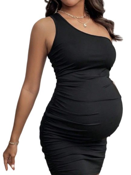 Women's Clothing Autumn New Waist Hip Skirt Sexy Off Shoulder Slim Fashion Slim Pregnant Woman Dress_ecoleips.com