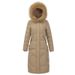 Knee-Length Faux Fur-Trimmed Puffer Coat – Women’s Letter-Printed Quilted Jacket(L-4XL, Khaki/Red/Grey/Black/Cream)_ecoleips.com