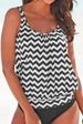 Women’s Clothing New Tankini Split Swimsuit Women's Belly Covering Swimsuit Retro Print Tankini_ecoleips.com