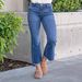 K Elastic Jeans Women's New Style With Fringed Micro Flared Cropped Cropped Pants, Fashionable Jeans_ecoleips.com