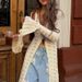 K European And American Sexy Girl Long Hollow-out Knit Jacket With Design Flair, Ruffles, And A Lazy Style, Featuring Flared Sleeves For Women_ecoleips.com