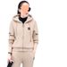 Women's Clothing Fleece-Lined Hoodie & Jogger Set - Winter Warmth Two-Piece Outfit, Plus Size 4XL, Soft Polyester, Geometric Print (Pink, Beige, Red)_ecoleips.com