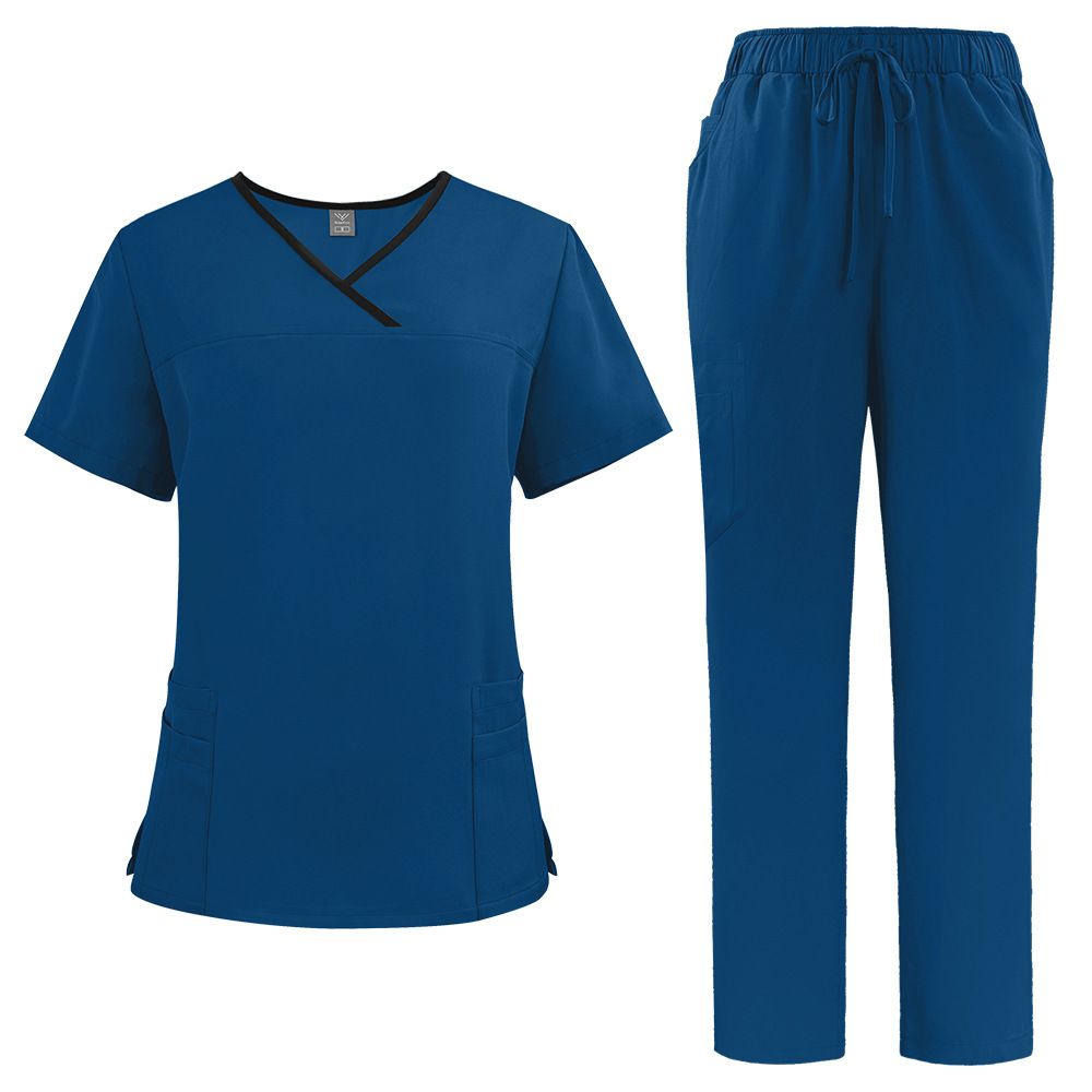 Women's Clothing Color Matching New Hand Washing Clothes Work Clothes Nurse Clothes Medical Uniforms Hospital Dental Clinic Work Uniforms_ecoleips.com