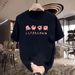New Cotton Fashion Sense Printing Short-sleeved T-shirt Unisex Men Summer Tide Loose Hundred Tops_ecoleips.com