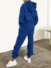 Women's Autumn And Winter Fashionable Casual Skull Pattern Printed Thick And Plush Warm Hooded Sweatshirt+sports Pants Set-772_ecoleips.com