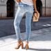 Women's Clothing Jeans For Women High Elasticity Slim Fit Thin Casual Versatile Comfortable_ecoleips.com