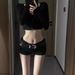 American Style Spicy Girl Low Waist Jeans Women Summer Stretch Straight Shorts Versatile Tight A-line Hot Slimming Pants_ecoleips.com