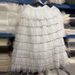 Korean Style Layered Tulle Skirt For Women, High Waist Flared A-Line Party Skirt With Unique Hem Design_ecoleips.com