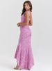 Mozision Off-shoulder Backless Sexy Evening Dress For Women Purple Sleeveless Strapless Ruched Bodycon Club Party Dress_ecoleips.com
