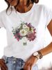 European And American Cross-border Foreign Trade Women's Clothing, Simple Heart-printed Round-neck Short-sleeve T-shirt_ecoleips.com