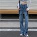 Women's Clothing Summer New Style Street All Match Loose Straight Wide Leg High Waist Slim Long Pants Trendy_ecoleips.com