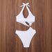 Women's Clothing Women's One Piece Swimsuit High Waisted Backless Halter Neck Bikini Sexy Fresh Two-Piece Swimwear_ecoleips.com
