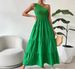 Women's Clothing Mid Length Fashion Oblique Shoulder Dress_ecoleips.com