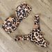 Women's Solid Color & Animal Print Bikini Set - Sexy High Elasticity Swimwear With Underwire For Beach Vacation, Pool Party_ecoleips.com