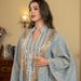 Women's Elegant Temperament Robe Mesh Embroidery Sequin Long Dress_ecoleips.com