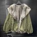 girl 2025 Autumn Winter New Large Fur Collar Plush Warm Thick Loose Fit Padded Cotton Jacket For Women_ecoleips.com