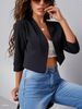 2025 Euroean And American Cross-Border Sring Summer New Solid Color Short Blazer Jacket Ins Trendy Women's Cardigan_ecoleips.com