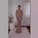Women's Clothing Heavy Industry Hot Girl Rhinestone Nude See Through Sexy Slim Long Sleeved Dress Long Skirt Banquet Evening Dress_ecoleips.com