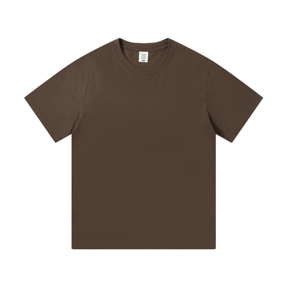 Women's Clothing Cotton Short Sleeve Summer Heavyweight Cotton T Shirt Men's Loose Round Neck Drop Shoulder Solid Color Bottoming Shirt Women_ecoleips.com