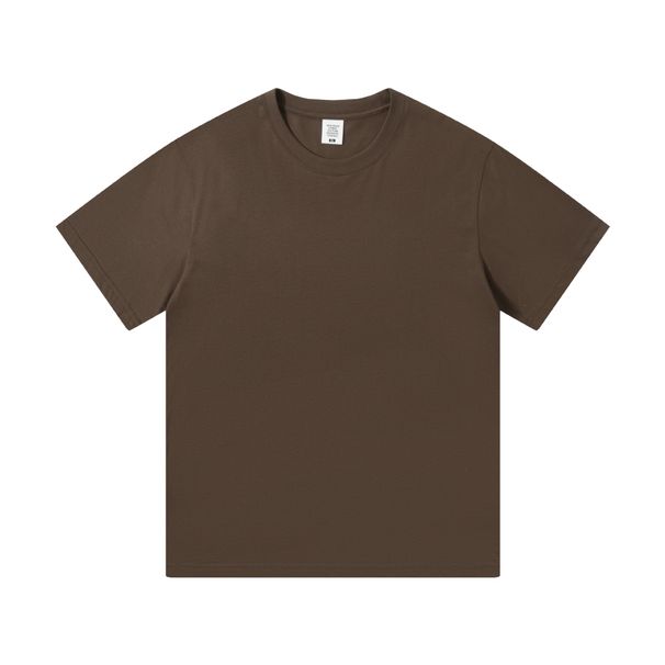 Women's Clothing Cotton Short Sleeve Summer Heavyweight Cotton T Shirt Men's Loose Round Neck Drop Shoulder Solid Color Bottoming Shirt Women_ecoleips.com
