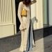 European And American Spice Girls Hollow-out Long Knitted Jacket Women's Design Sense Lotus Leaf Edge Lazy Wind Outside Flared Sleeve Dress_ecoleips.com
