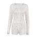 2026 European And American Spring Summer New Knitted Printed Long Sleeve Short Skin-Friendly Pajama Set Cross-Border_ecoleips.com