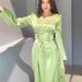 Women's Clothing Spring Women's Slim Fit Long Sleeve V Neck Dress Elegant Lace Up Long Sleeve For Formal & Casual For Women_ecoleips.com