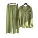 New Women's Retro Cotton Linen Shirt Set 2 Piece Plus Size Comfortable Breathable Casual Spring Summer Autumn Clothing_ecoleips.com