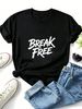 Free-spirited, Unconventional Short-sleeved Shirt, Women's Round Neck T-shirt, Casual Women's Wear_ecoleips.com