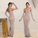 Women's Clothing Fashion Women's Hot Diamond One Line Skirt Dress Long Skirt_ecoleips.com