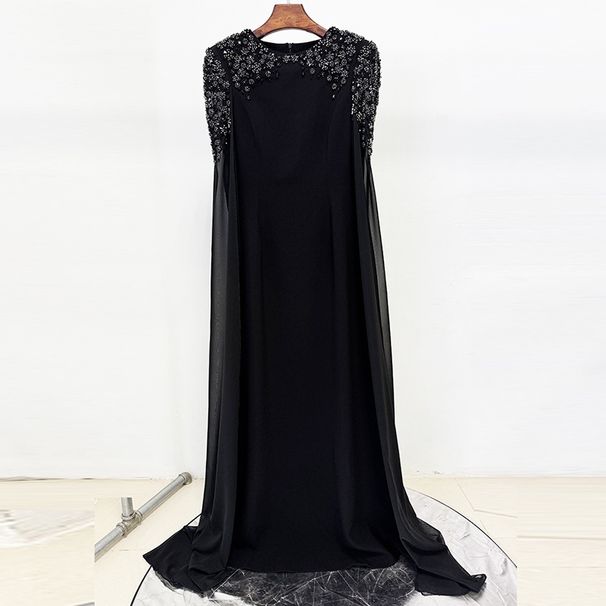 Aria Basics Aria Basics Cross-Border Hot Sale In Stock 2025 New European American Fashion Heavy Beading And Diamond Embellished Long Dress_ecoleips.com