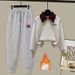 Women's Color-Block Knit Top & Korean Loose Jogger Pants Set - Minimalist Casual Outfit With Contrast Trim_ecoleips.com