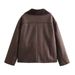 Vintage Shearling-Lined Coat – Oversized Silhouette With Notch Lapels & Patch Pockets_ecoleips.com