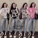 Fashionable Women's Two-Piece Set Cartoon Bear Print Wide Leg Pants Casual Summer Outfit Short Sleeve Top And Bottoms Ensemble_ecoleips.com