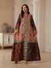 Muslim Women's Long Robe, Printed Embellished Dress, Elegant Evening Gown, Stylish Muslim Fashion, Perfect For Special Occasions_ecoleips.com