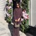 Women's Clothing Imitation Linen Two Piece Set Asymmetrical Long Shirt And Skirt High End European American Women's Muslim Fashion_ecoleips.com