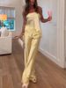 French Style Lace-Trimmed Sleeveless Crop Top & High-Waisted Wide-Leg Pants Set For Women, Elegant Two-Piece Outfit_ecoleips.com