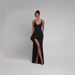 Sexy High Slit Deep V-Neck Bodycon Dress For Women, Elegant Slip Maxi Dress With Thick Straps For Parties & Evening Events_ecoleips.com