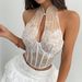 Strap Vest With Chest Cushion, Women's Lace Hollow Out, Chinese Style Fashionable, Internet Famous Slim Fit Short Top_ecoleips.com