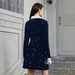 K New Holiday Party One Row Fashionable Sequin Long Sleeved Women's Dress_ecoleips.com