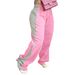 Women's Clothing Spring Autumn Winter Women's Clothing New Elastic Waist Color Matching All Match Straight Wide Leg Sweatpants Women_ecoleips.com
