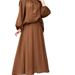 Women's Clothing Muslim Style Puff Sleeve Loose Top Big Swing Skirt_ecoleips.com