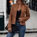 Vintage-Inspired Suede Blazer Jacket For Men & Women – Slim Fit Double-Breasted Long Sleeve Coat With Stand Collar, Streetwear Fashion Outerwear_ecoleips.com