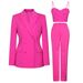 Women's clothing new high-quality casual temperament commuting fashion OL professional women's suit bra pants suit_ecoleips.com