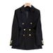 girl 2025 New Double-Breasted For Women, Casual Versatile Slim Fit Metal Button Two-Piece Suit Set Trendy_ecoleips.com