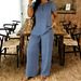 Women's Clothing Women's Camouflage V-Neck Short-Sleeved Top And Casual Pants Set Style For Formal & Casual For Women_ecoleips.com