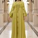 Handcrafted Embellished Abaya Dress – Modest Luxury Long Sleeve Maxi Dress For Women, Dubai & Middle Eastern Fashion_ecoleips.com