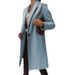 Spring 2025 Polyester Long Woolen Coat With Suit Collar, Elegant Commuting Slim-Fit Women's Clothing_ecoleips.com