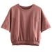 Breathable Copper Ammonia Raylon Layered Crop Top - Slim Fit Short Sleeve T-Shirt For Women, Streetwear & Gym Wear_ecoleips.com
